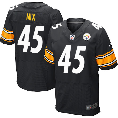 Men's Elite Roosevelt Nix Nike Jersey Black Home - #45 NFL Pittsburgh Steelers